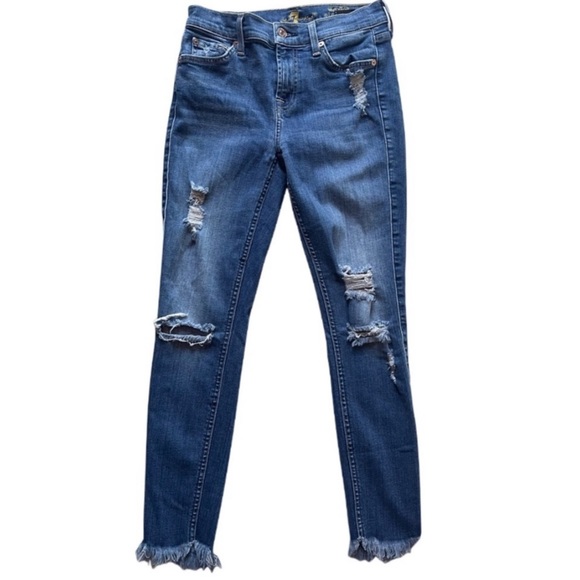 7 for all mankind the ankle skinny jeans - Picture 2 of 8